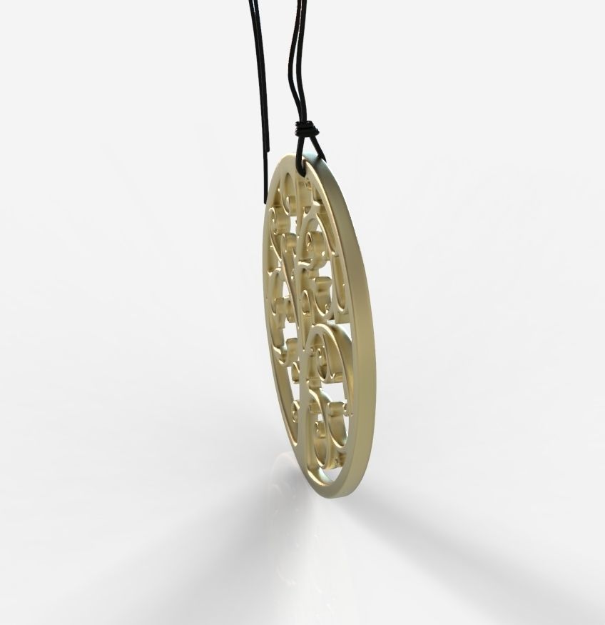 Tree Pendant 001 3D print model_7