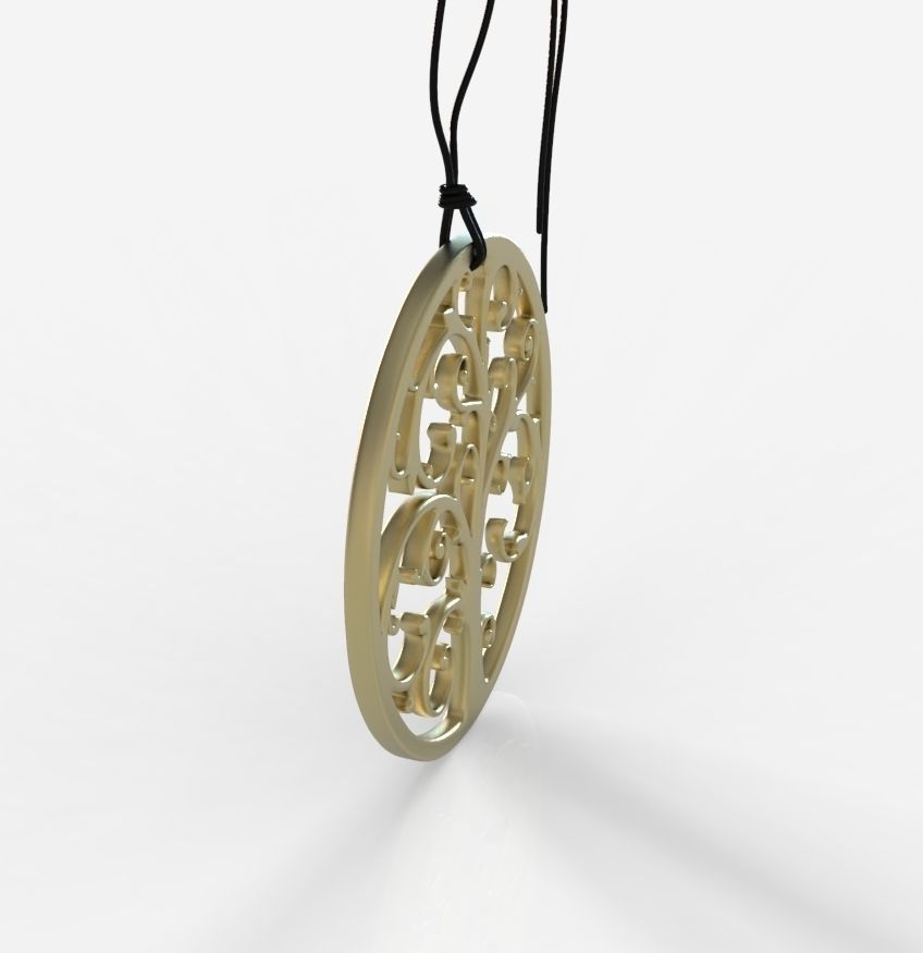 Tree Pendant 001 3D print model_8
