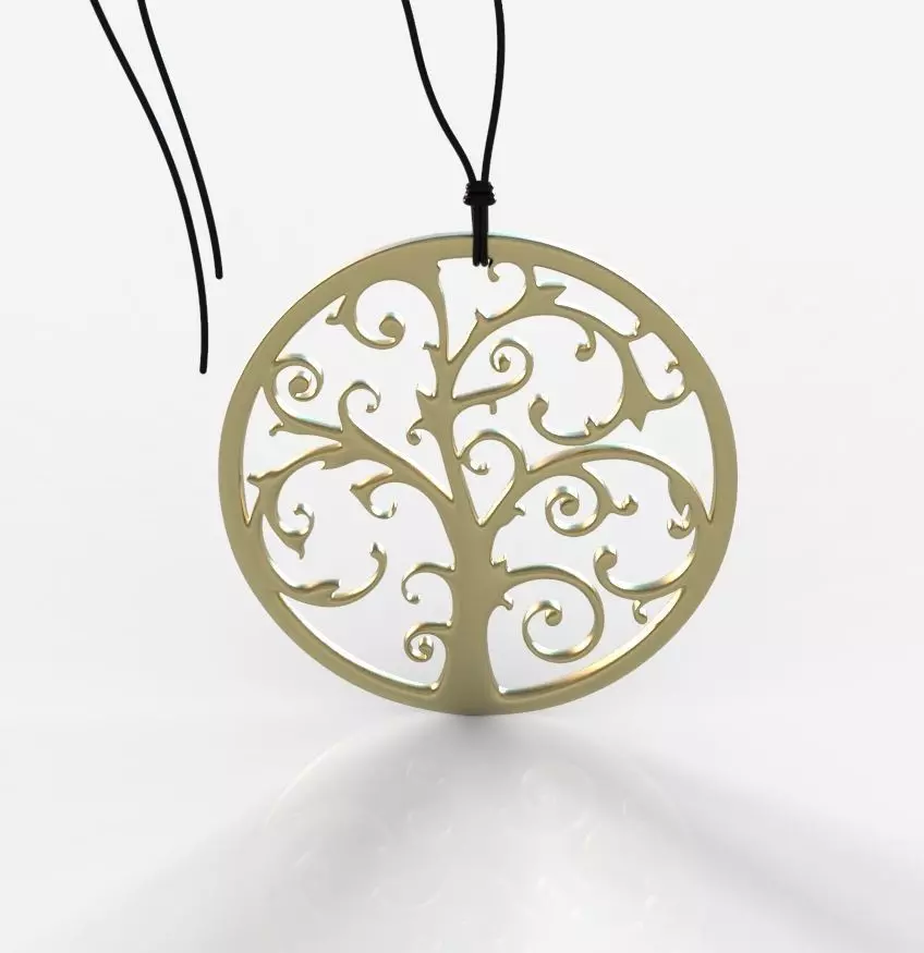 Tree Pendant 001 3D print model_0