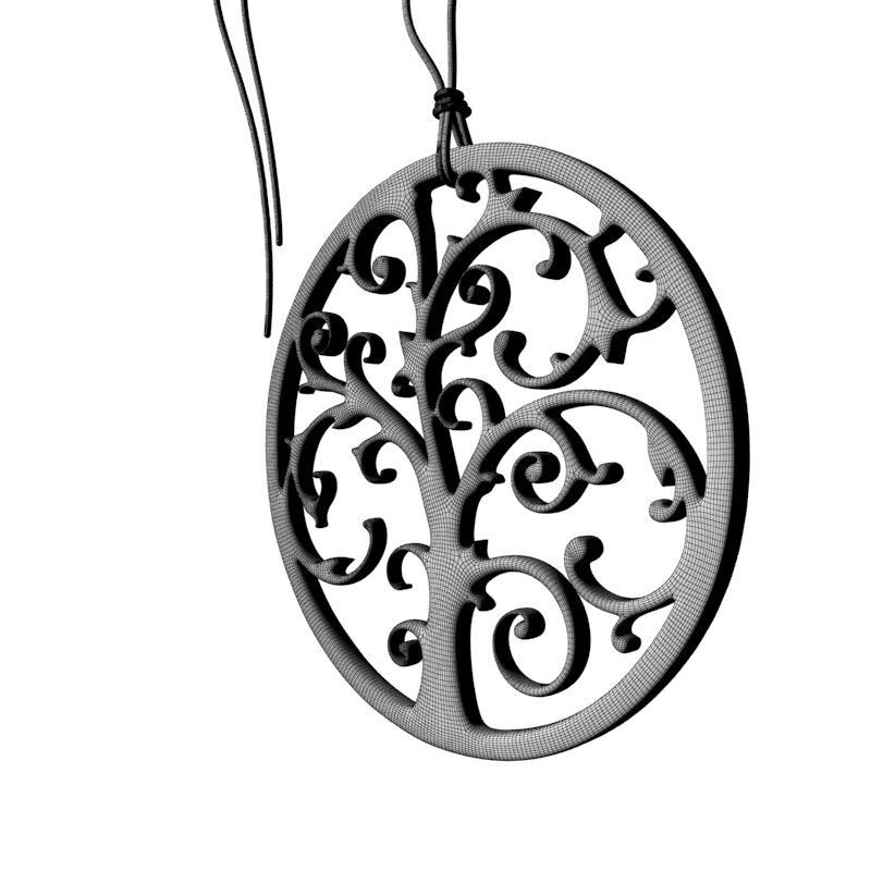 Tree Pendant 001 3D print model_26