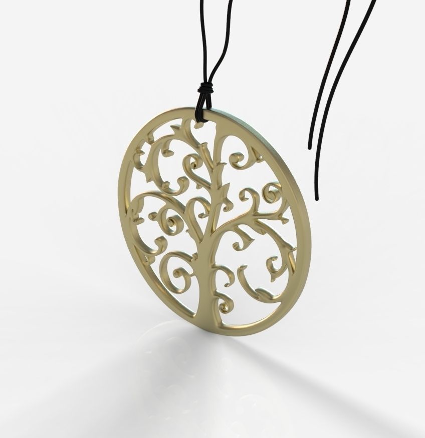 Tree Pendant 001 3D print model_4