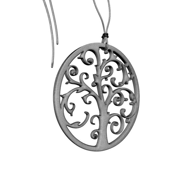 Tree Pendant 001 3D print model_23