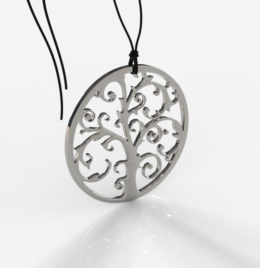 Tree Pendant 001 3D print model_15