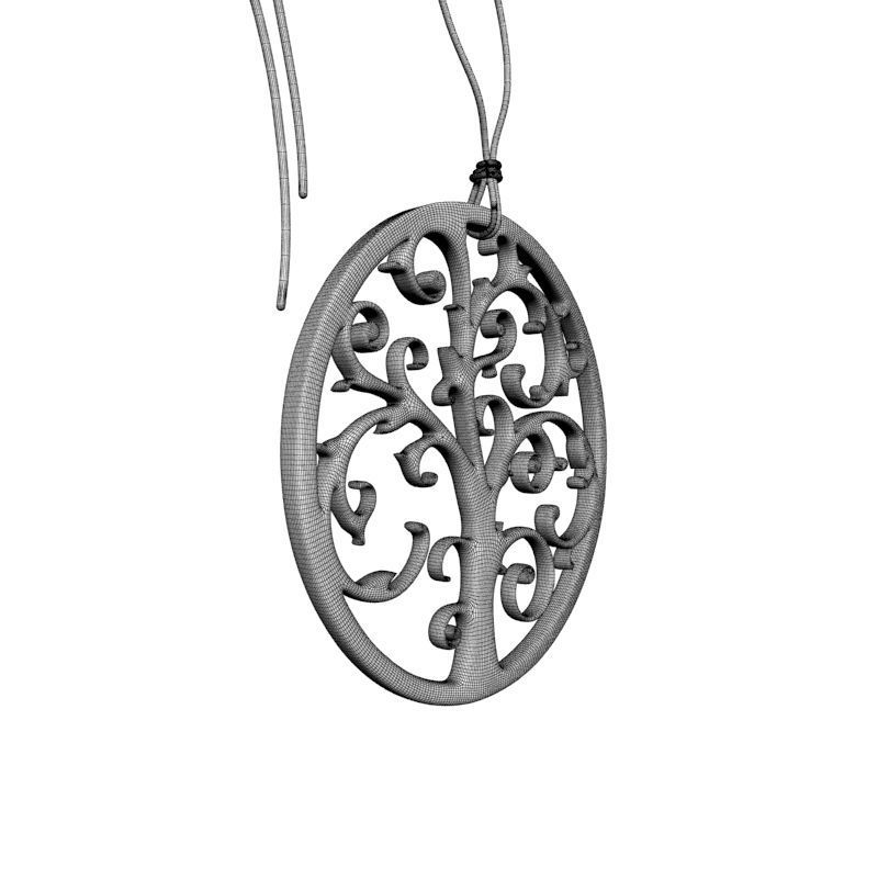 Tree Pendant 001 3D print model_22