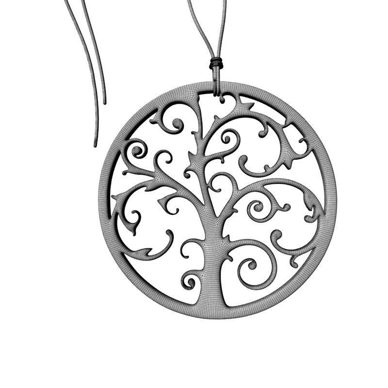Tree Pendant 001 3D print model_1
