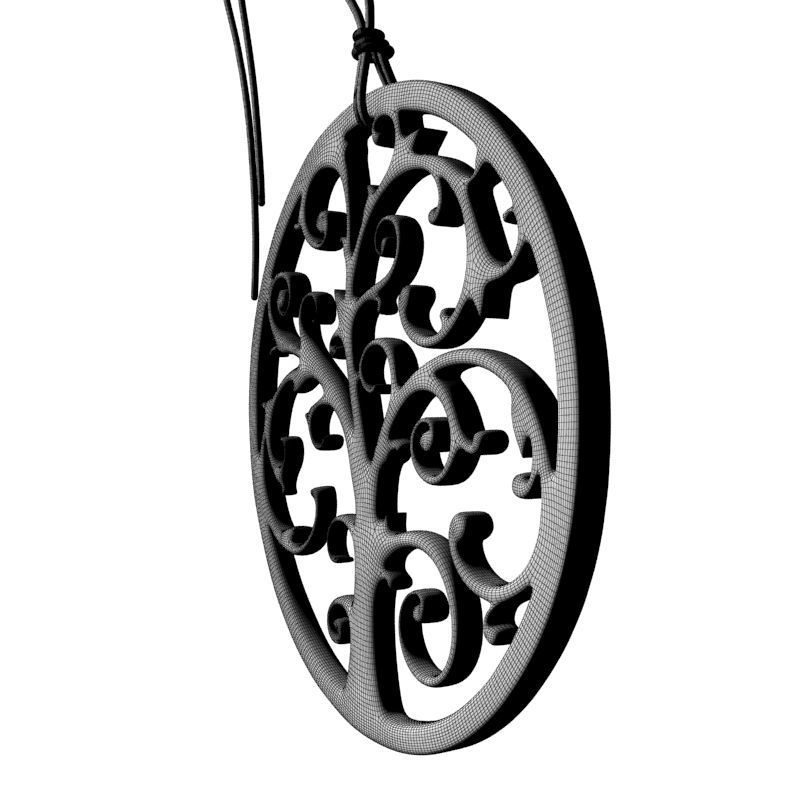 Tree Pendant 001 3D print model_28