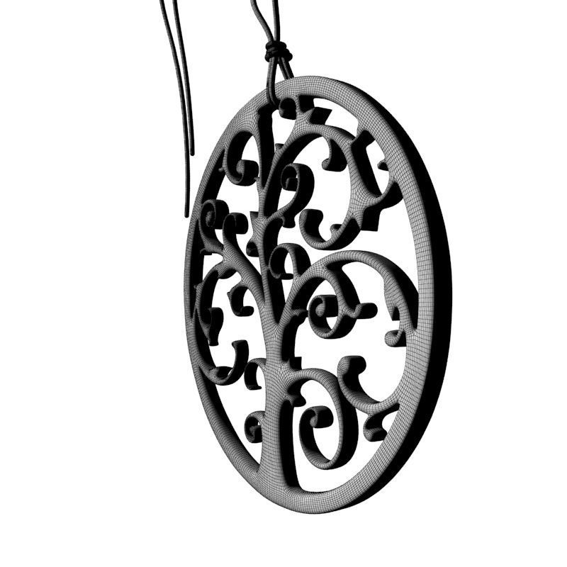 Tree Pendant 001 3D print model_27