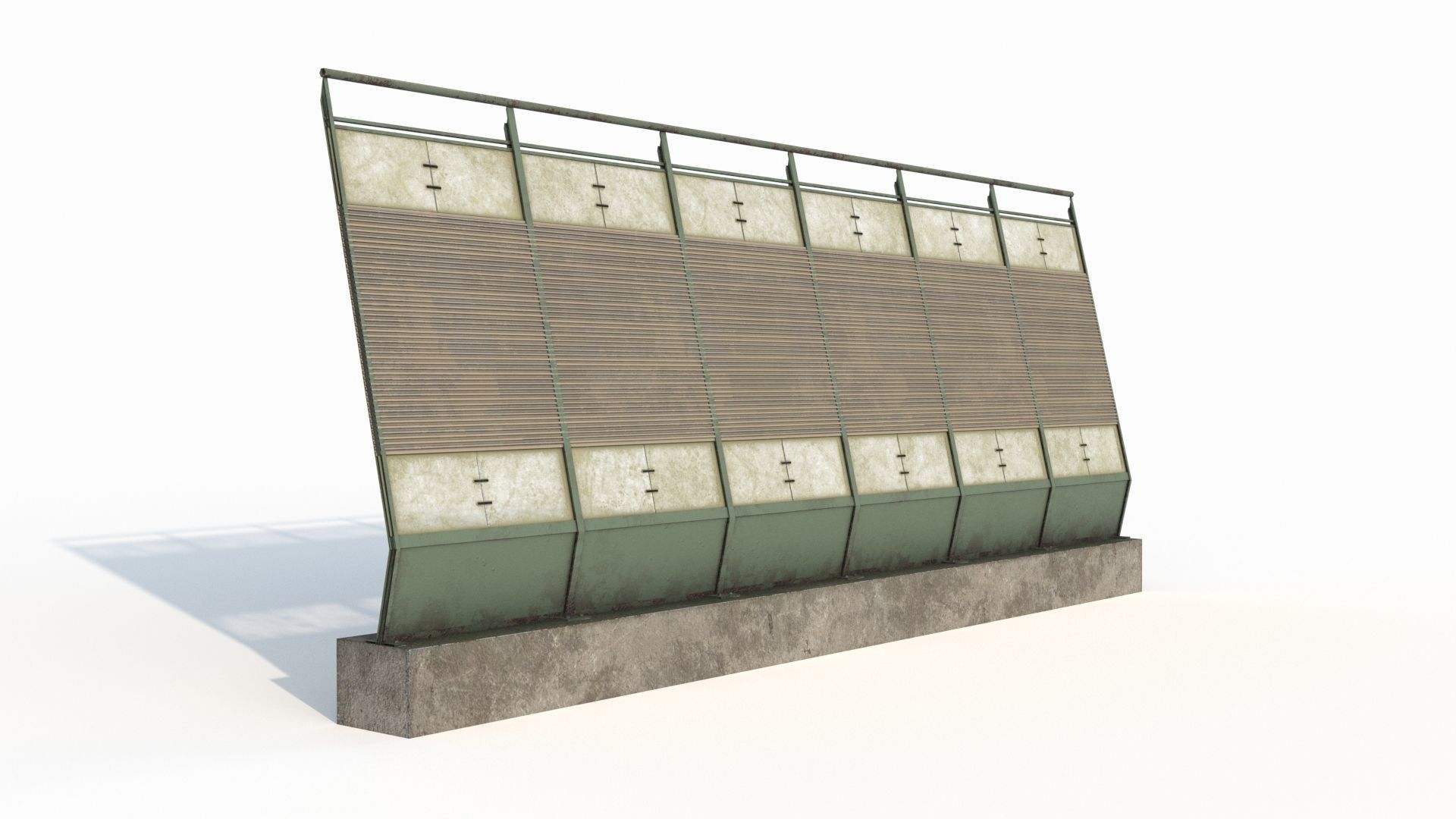 Noise barrier Low-poly 3D model_6