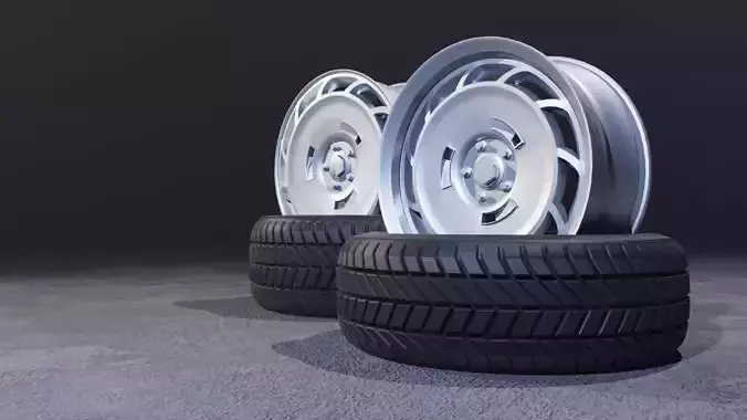 C11SP wheels Low-poly 3D model