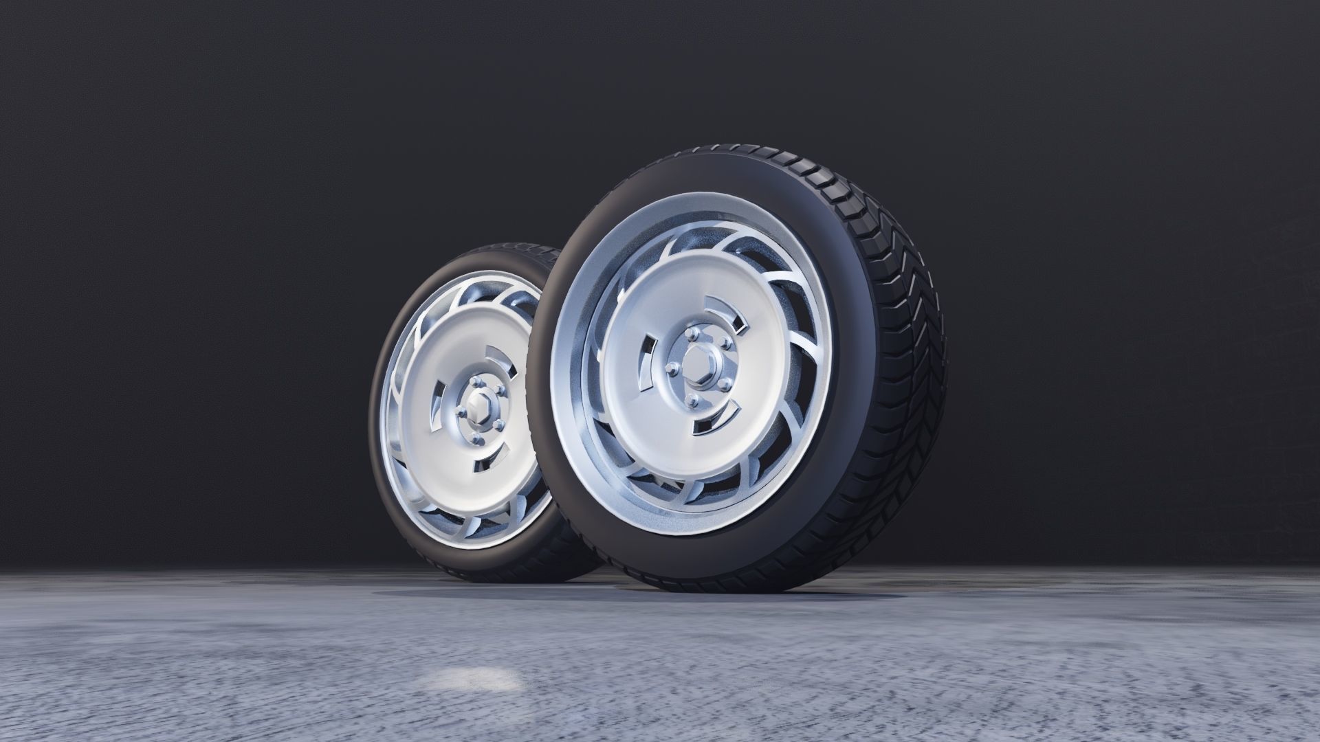 C11SP wheels Low-poly 3D model_2