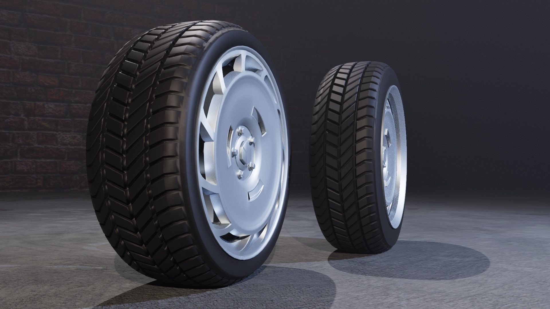 C11SP wheels Low-poly 3D model_4