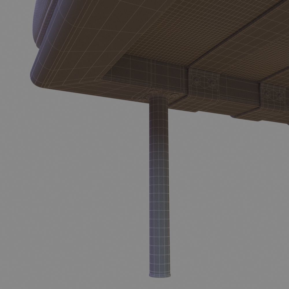 Barcelona Bench 3D model_3