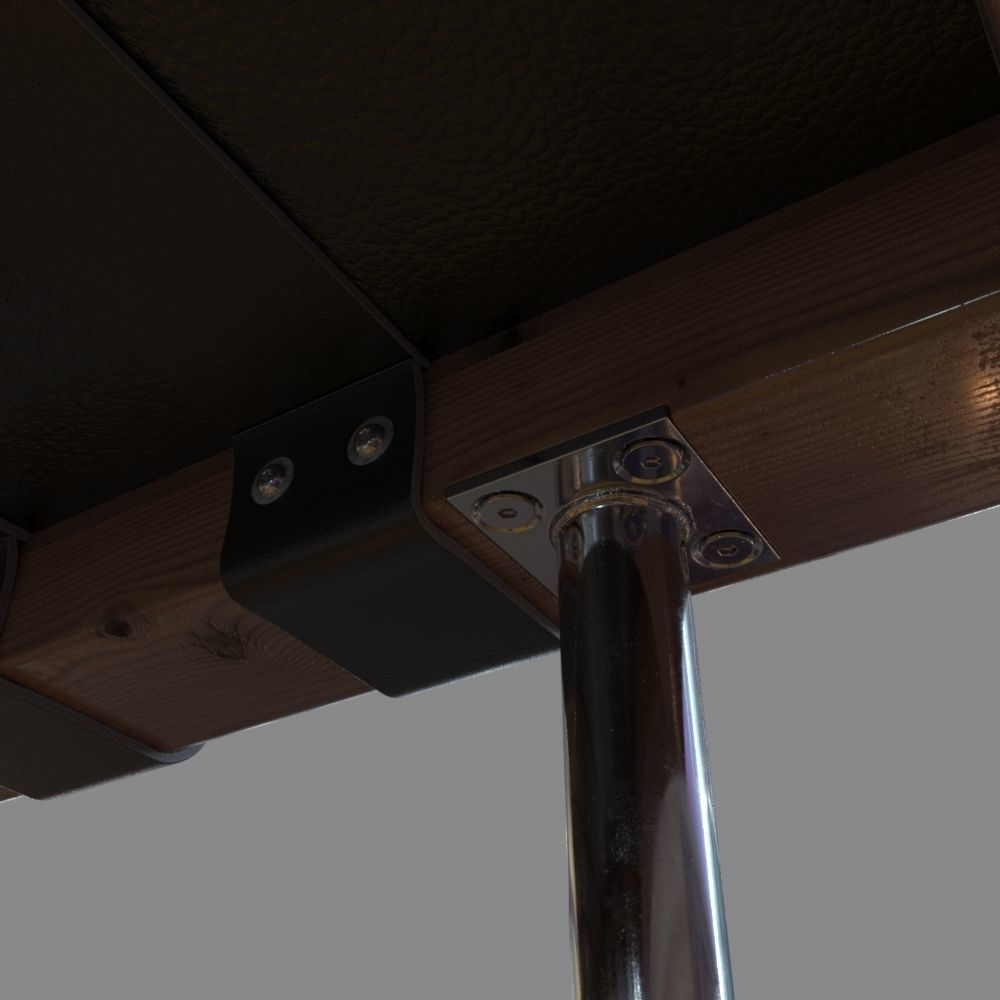 Barcelona Bench 3D model_13