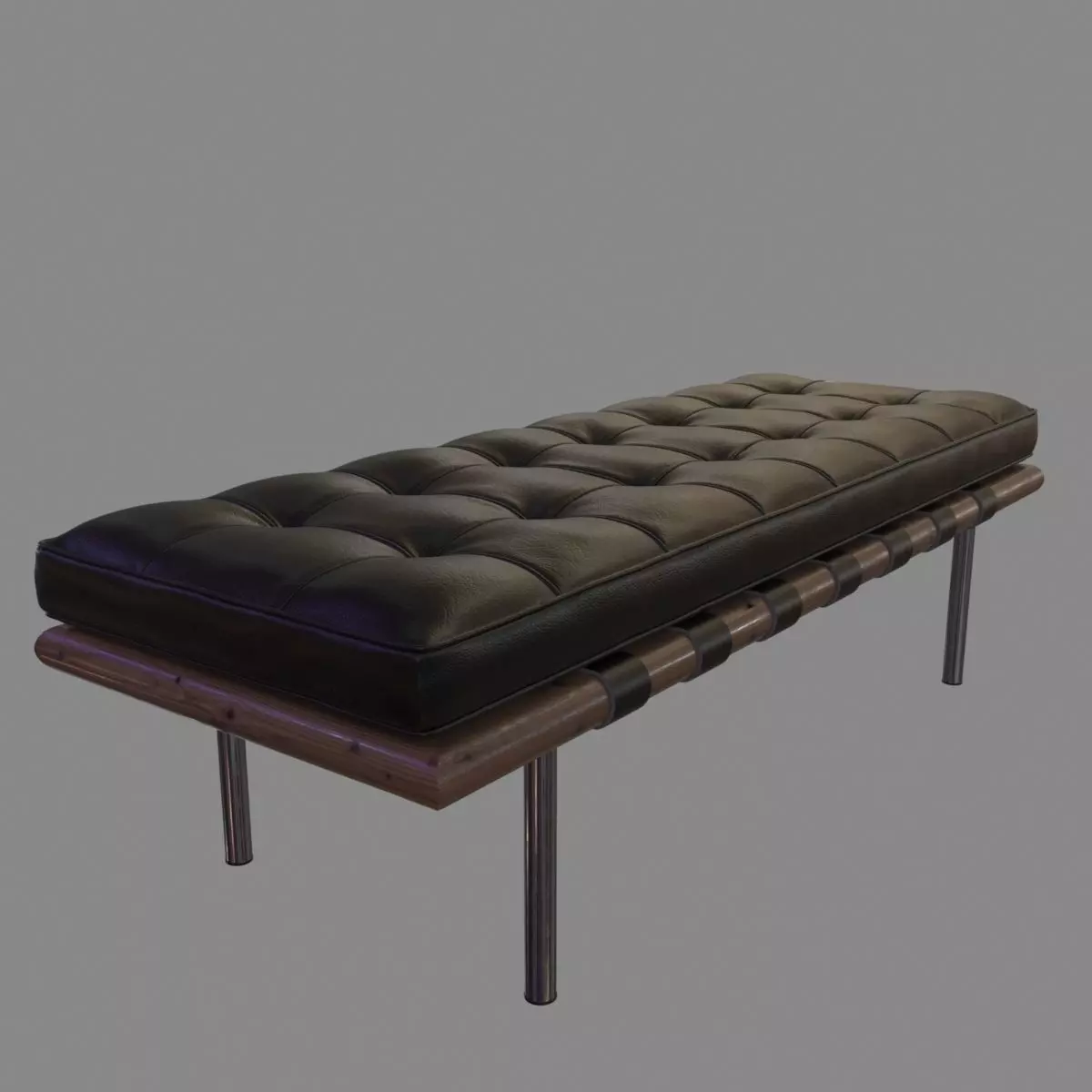 Barcelona Bench 3D model_0