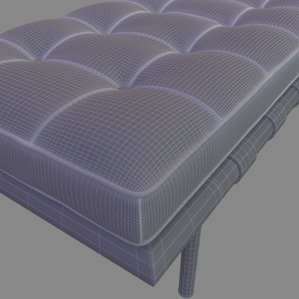 Barcelona Bench 3D model_10