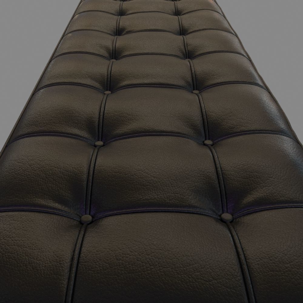 Barcelona Bench 3D model_4