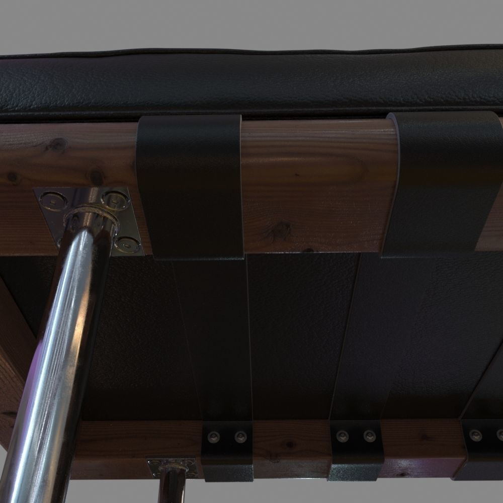 Barcelona Bench 3D model_11