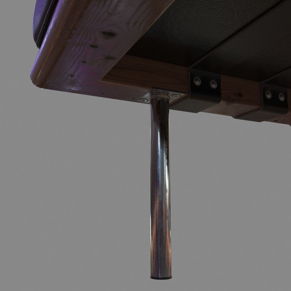 Barcelona Bench 3D model_2