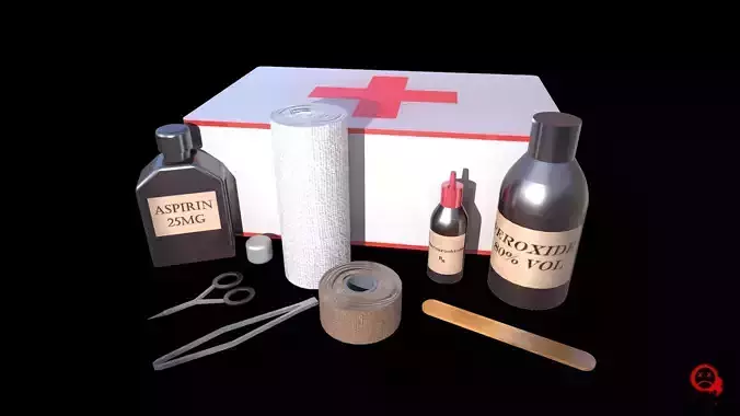 Vintage Medical Kit with Props