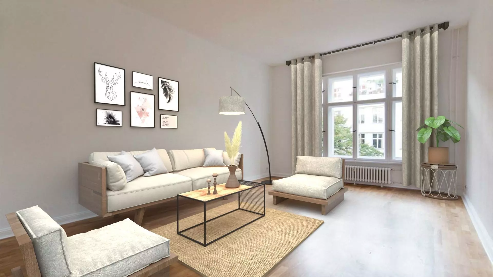 livingroom apartment - living room 3D model_0