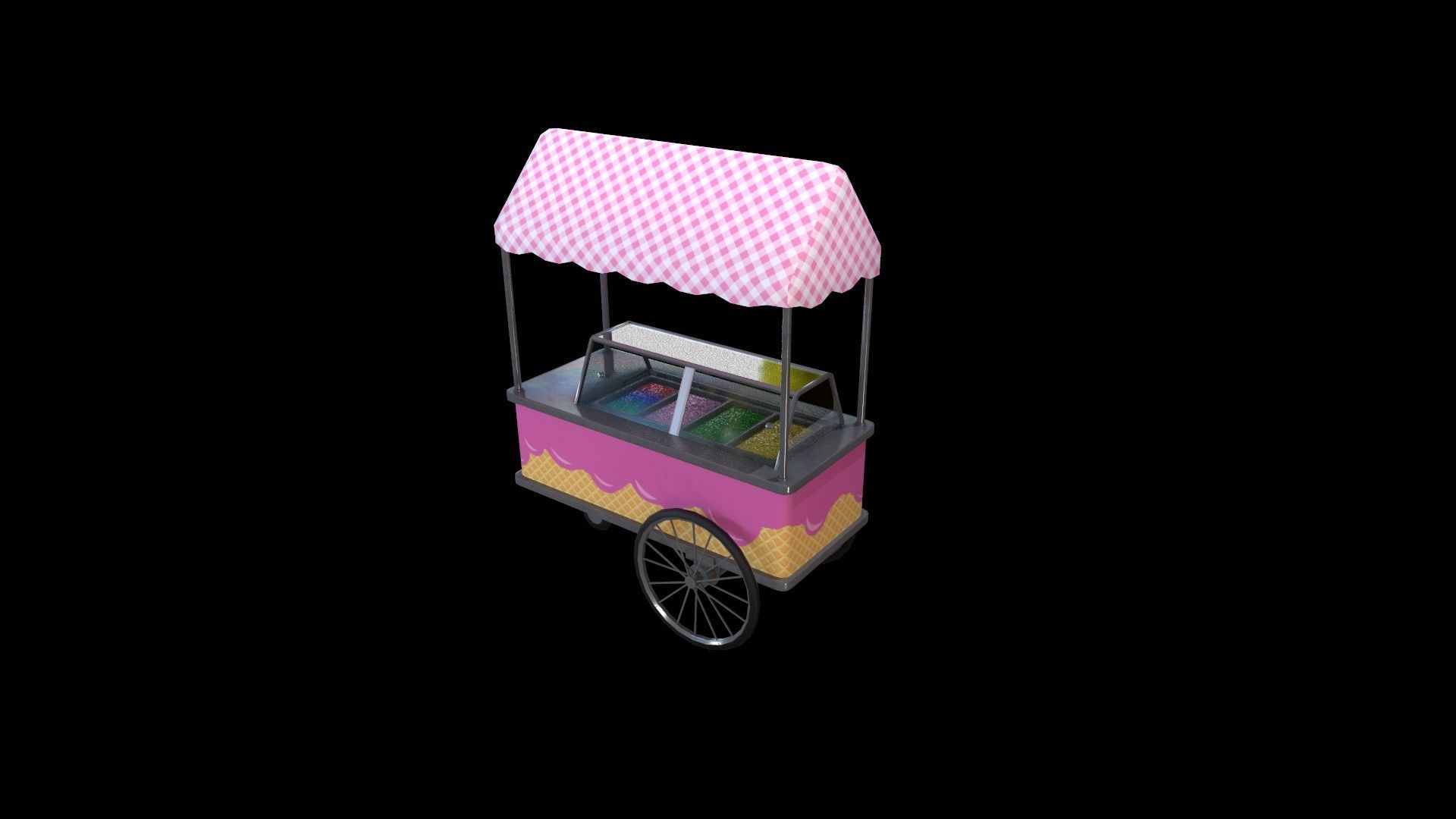 Ice cream Machine - Gest Low-poly 3D model_5
