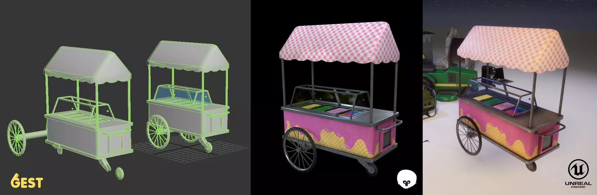 Ice cream Machine - Gest Low-poly 3D model_0