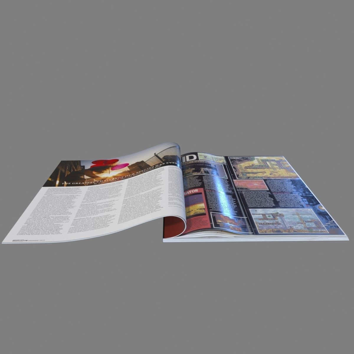 magazines magazine cover with woman 3D model_5