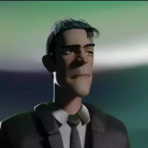 Rigged Character Blender Rigify - Ricky Twister 3D model