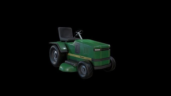 Mower Tractor - Gest Low-poly 3D model 3