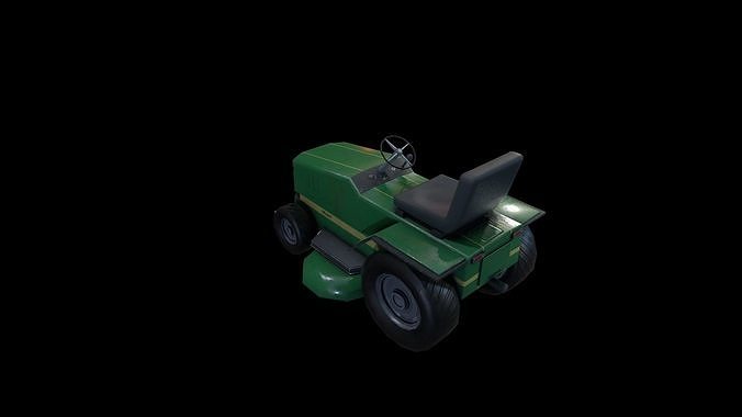 Mower Tractor - Gest Low-poly 3D model 4
