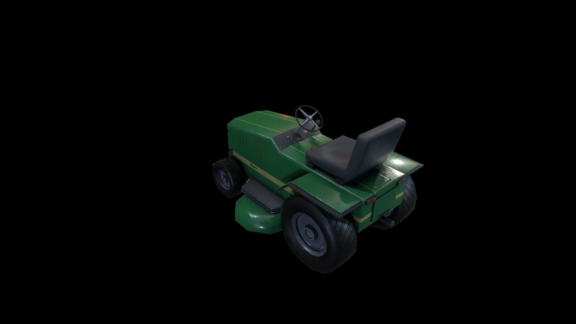 Mower Tractor - Gest Low-poly 3D model_3