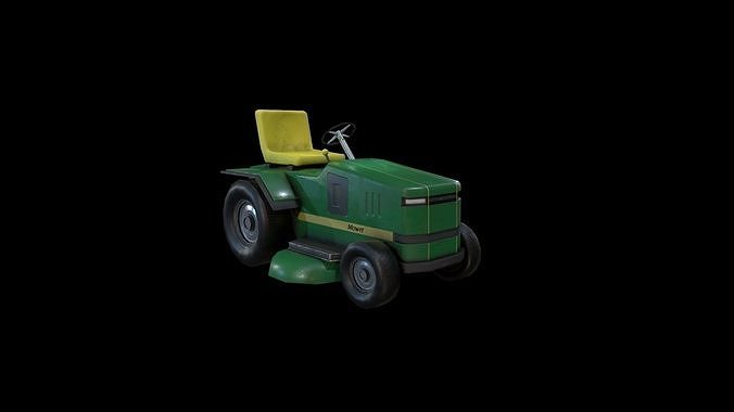 Mower Tractor - Gest Low-poly 3D model 2