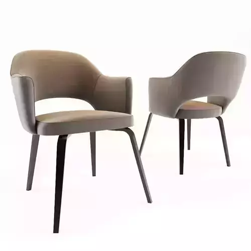 Eero Saarinen Executive Armchairs Woodlegs 3D model