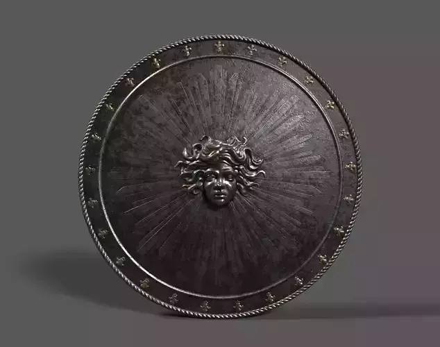 Medieval Round Shield Armor - Low Poly PBR
