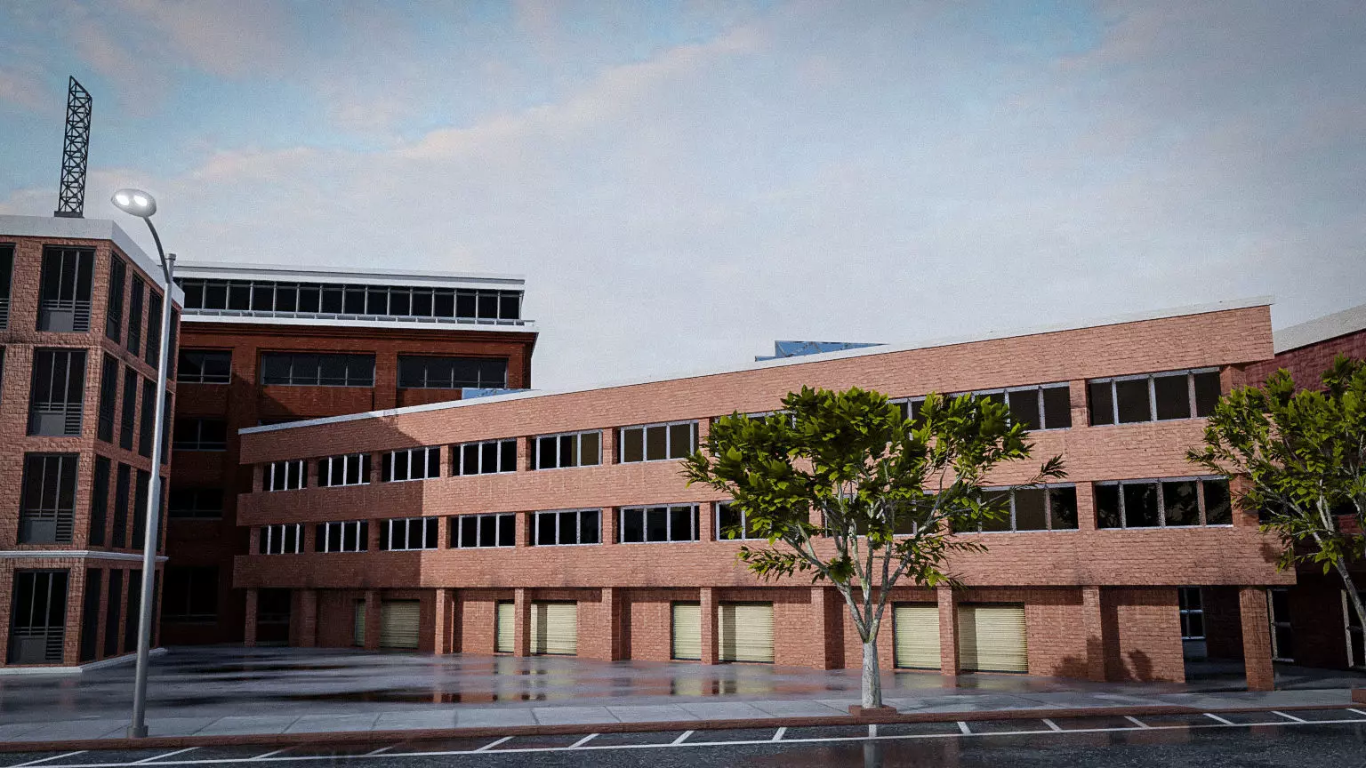 URBAN CITY BUILDING 2 Low-poly 3D model