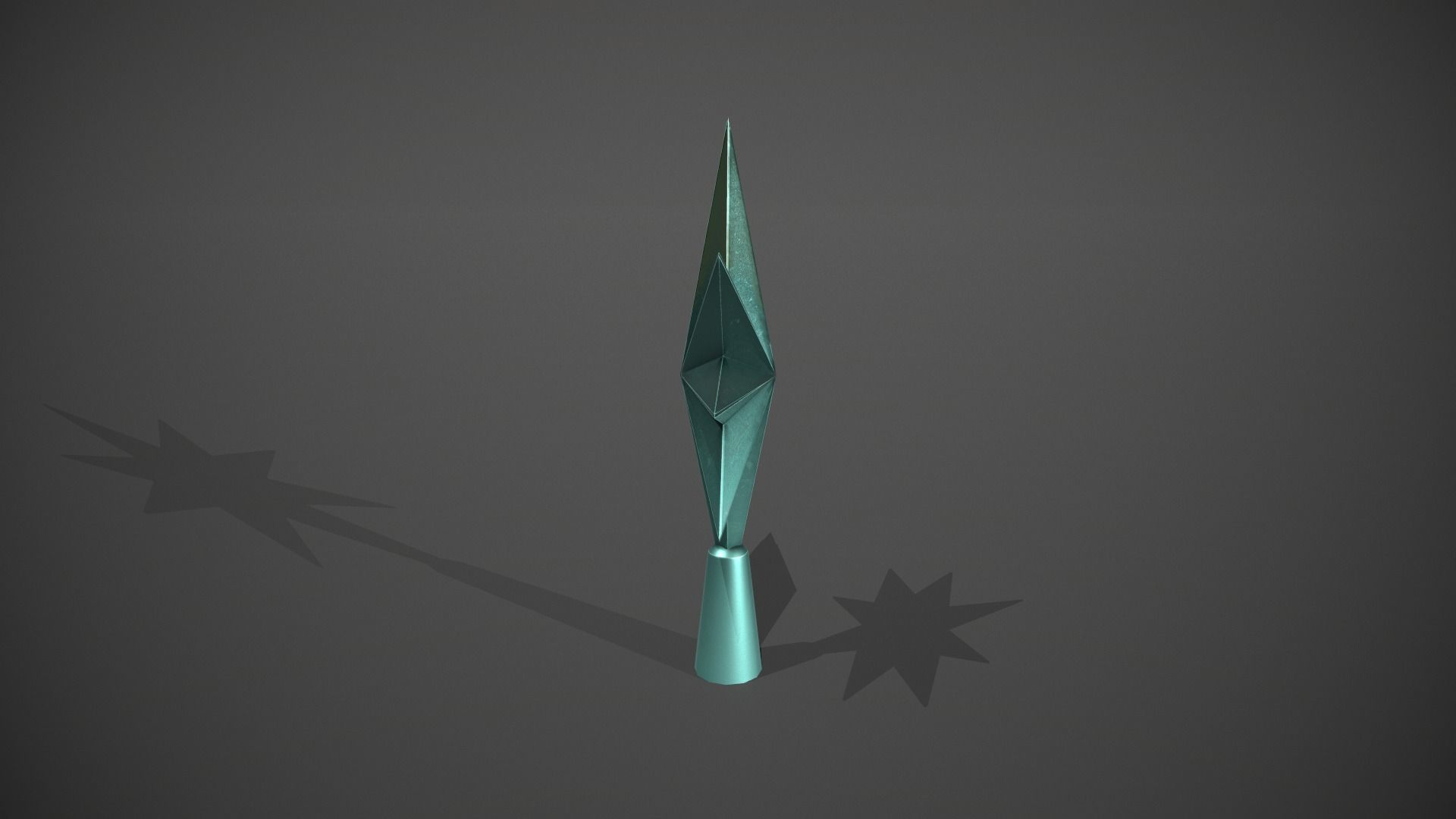 Blue Star Tree Topper Low-poly 3D model_8