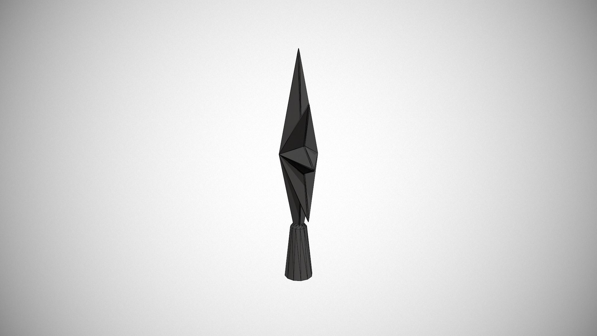 Blue Star Tree Topper Low-poly 3D model_15