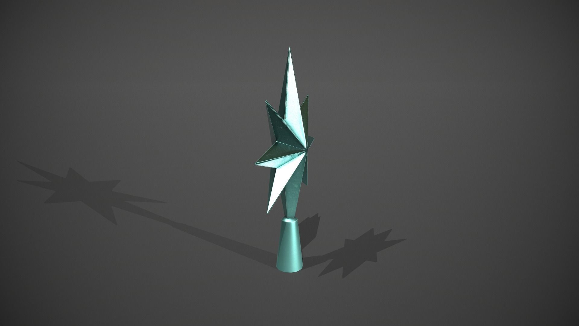 Blue Star Tree Topper Low-poly 3D model_2