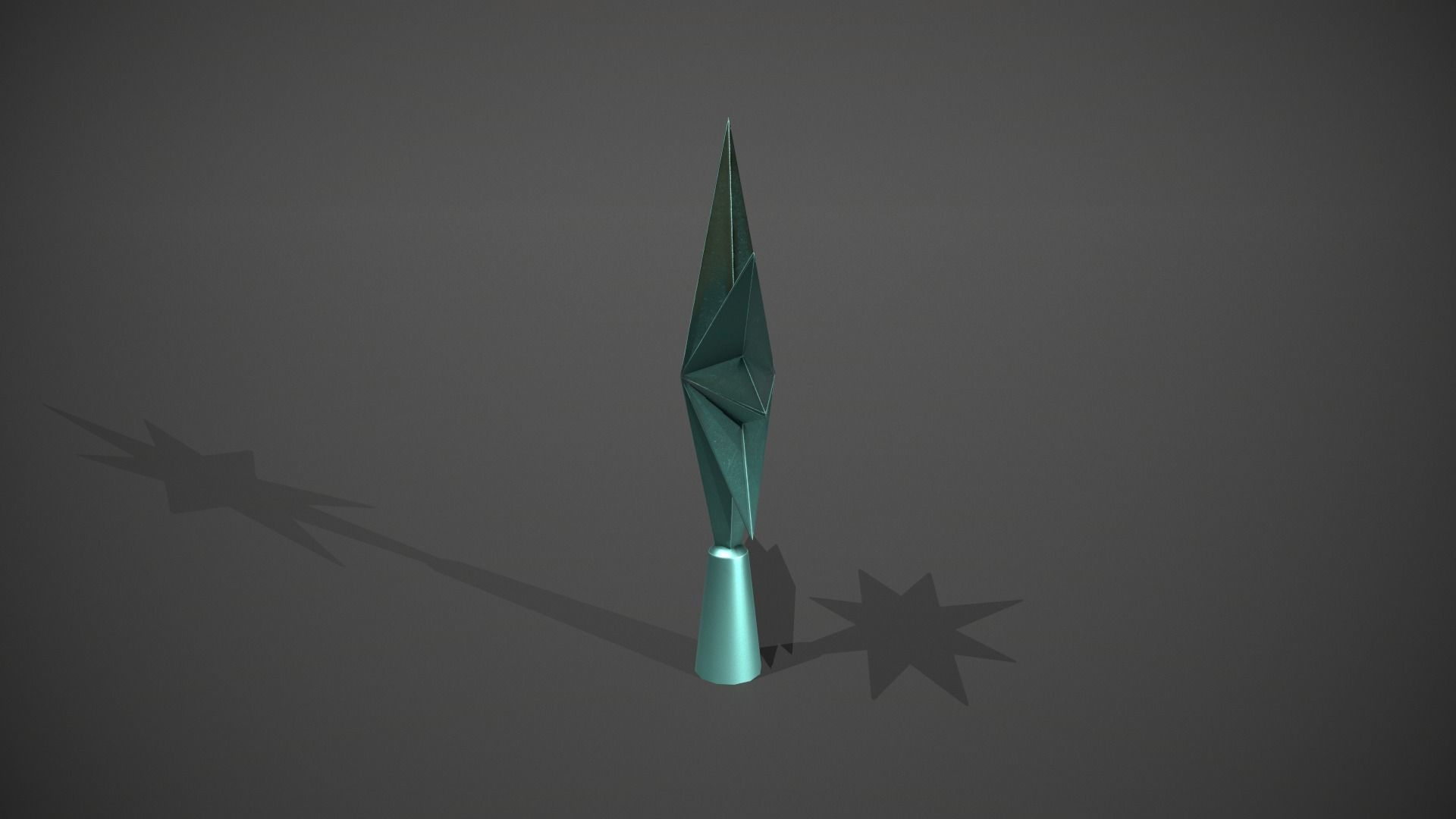 Blue Star Tree Topper Low-poly 3D model_3
