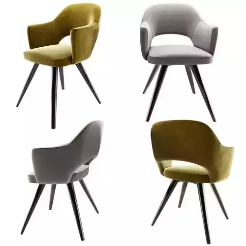 Eero Saarinen Executive Steel Swivel Chair 3D model