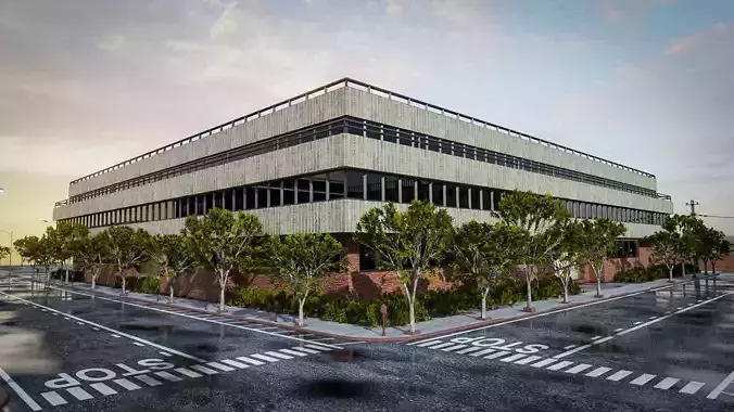 URBAN CITY BUILDING 14 Low-poly 3D model