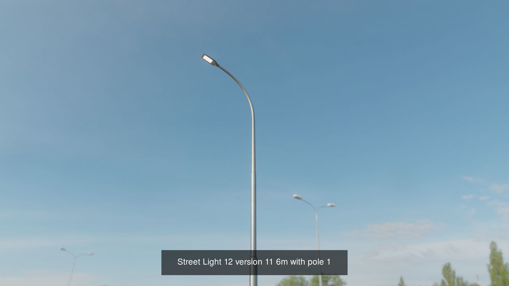 Street Light 12 with pole 1 3D Model Collection_4