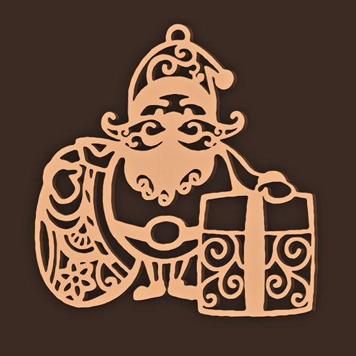 Santa Claus christmas ball  3D print model_1