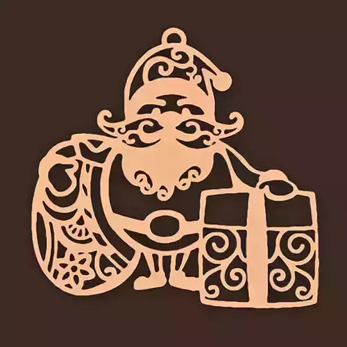 Santa Claus christmas ball  3D print model