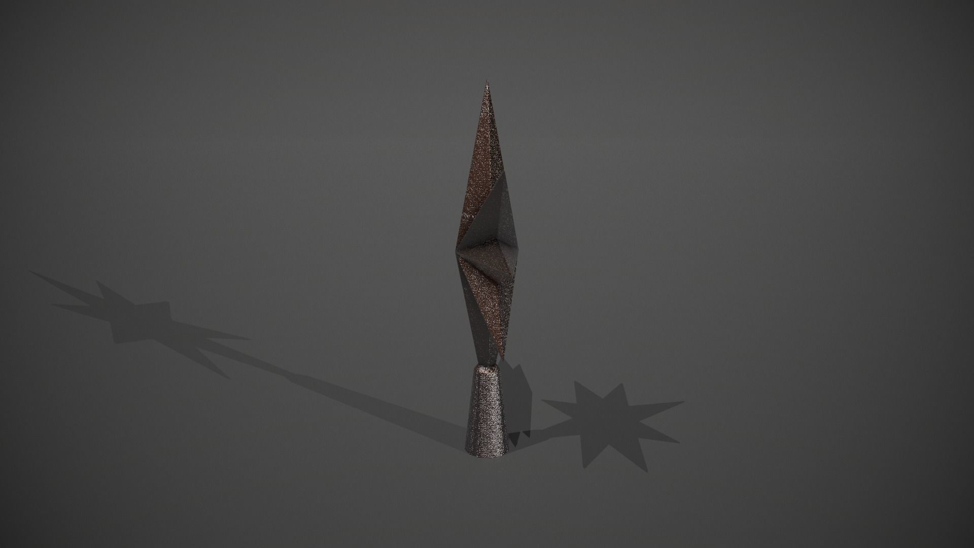 Glittery Silver Star Tree Topper Low-poly 3D model_3