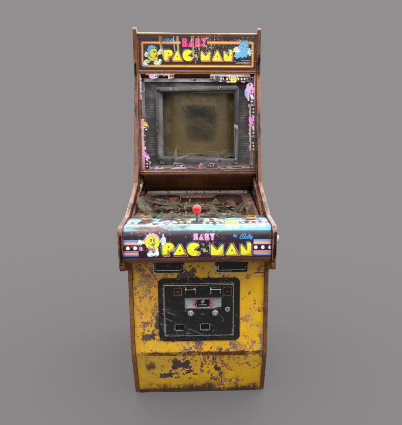Old Arcade Machine 3D model_4