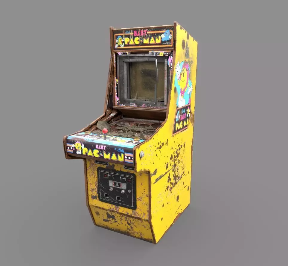 Old Arcade Machine 3D model_0