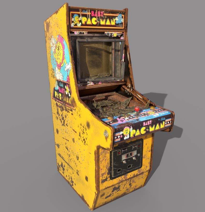 Old Arcade Machine 3D model_13