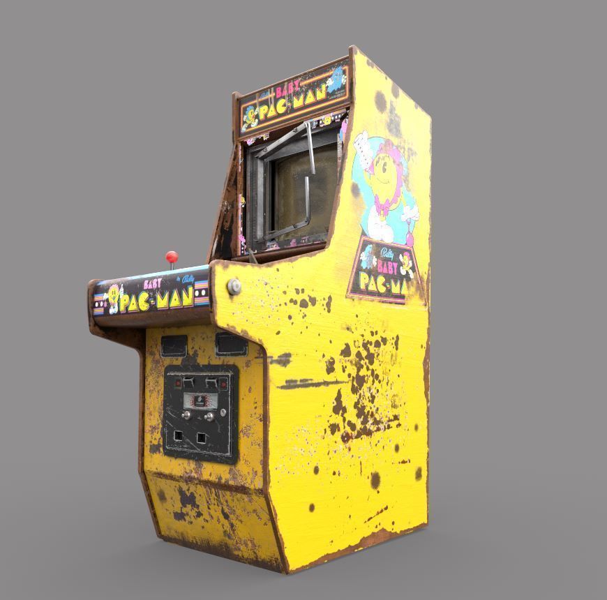 Old Arcade Machine 3D model_5