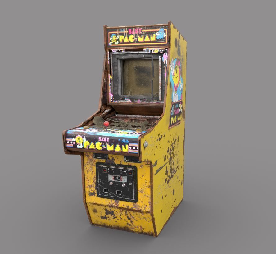 Old Arcade Machine 3D model_7